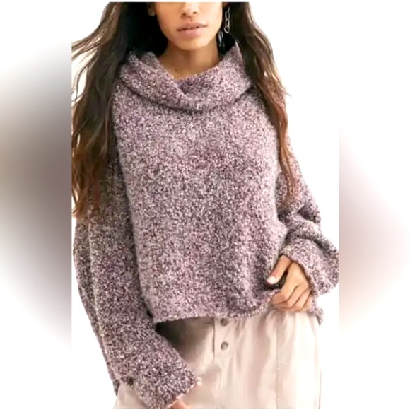 Free People Sweaters - NWT Free People Women Purple Burgundy Sweater Size M BFF Bittersweet Cowl Neck